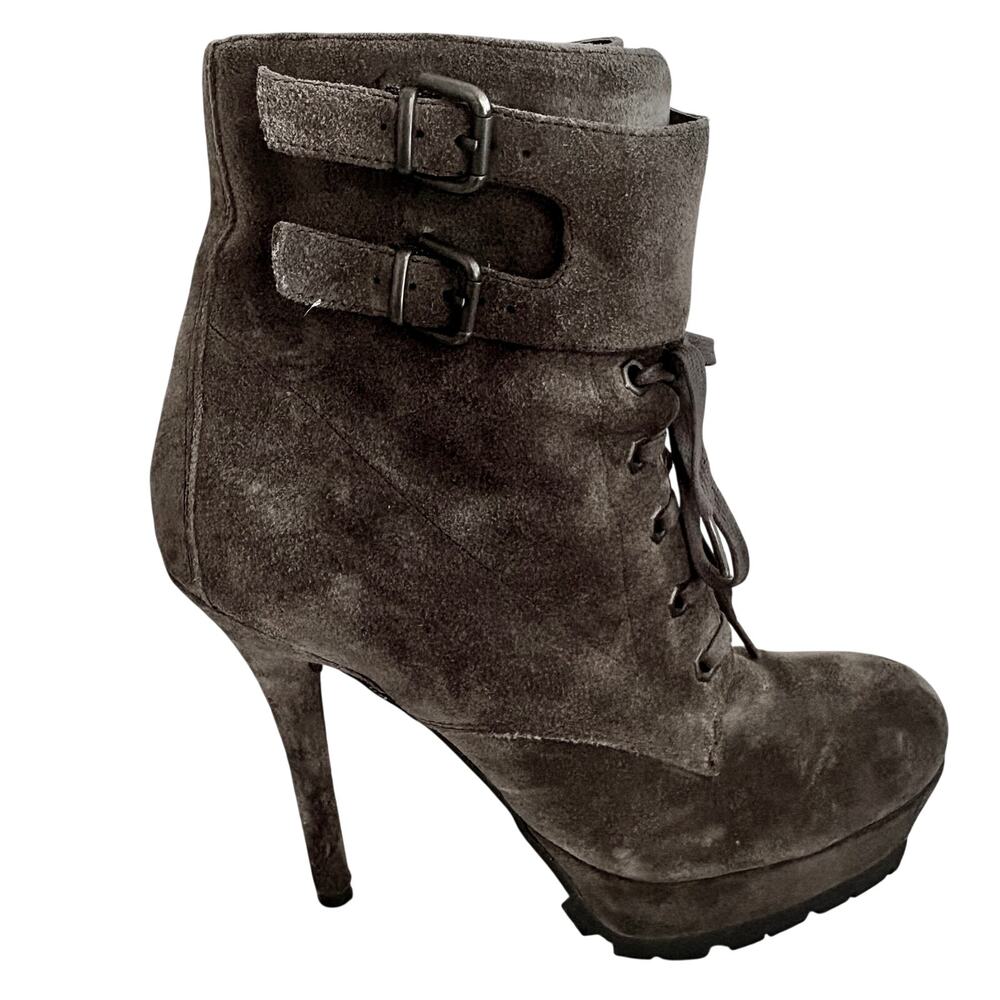 Sam Edelman Vancouver Suede Platform Stiletto Boots Steampunk Goth Rockabilly